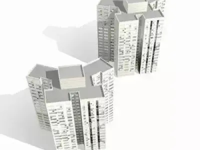High-Rise Residential 3D model 5