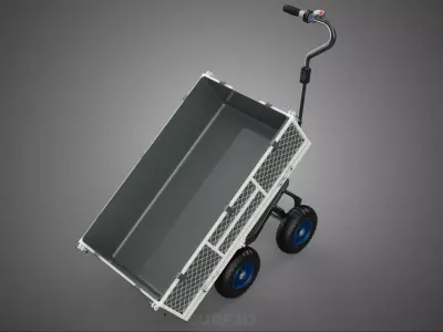 ELECTRIC POWERED TIPPING TIPPER BED UTILITY CART TROLLEY WAGON 4 3D model