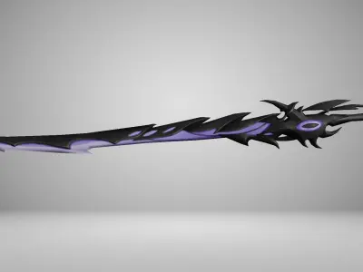 Futuristic Sword Low-poly 3D model order
