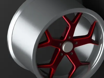Rim wheel with spokes Free 3D model