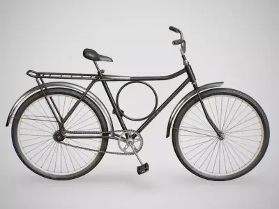 Biycle - Monark Black Low-poly 3D model