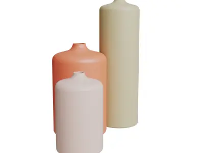 Colored Vases Free 3D model