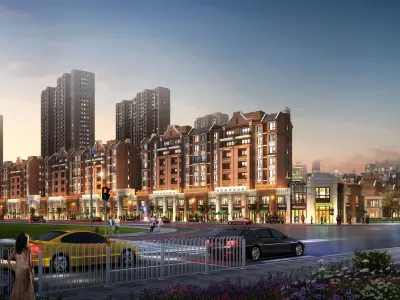 3Dmax fashion city commercial square building 192 3D model