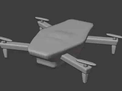 Low Poly Basic Drone Low-poly 3D model