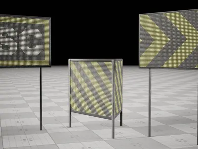 Realistic Board Electronic Sign Free low-poly 3D model