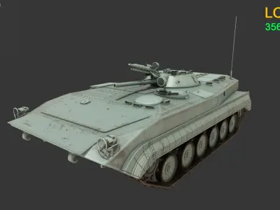 Asset - Army - Tank - BMP 1 Low-poly 3D model