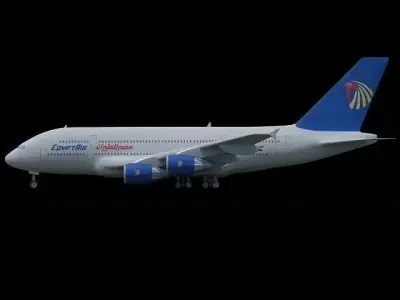 Egypt Air Airbus With Textures 3D model