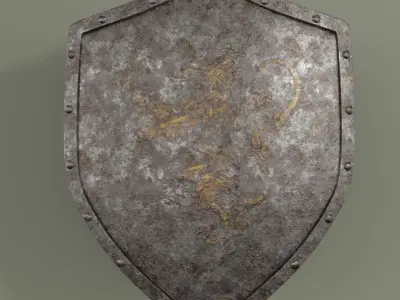 Rusted Shield 3D model