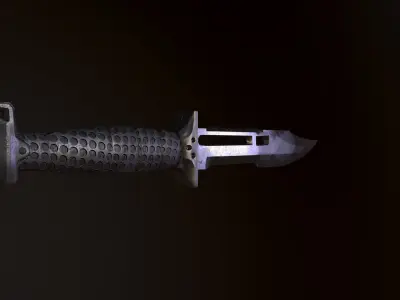Combat Knife Low-poly 3D model