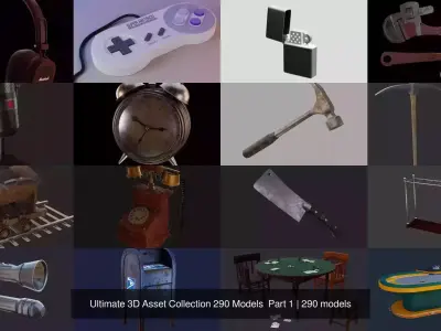 Ultimate 3D Asset Collection 290 Models  Part 1 3D Model Pack
