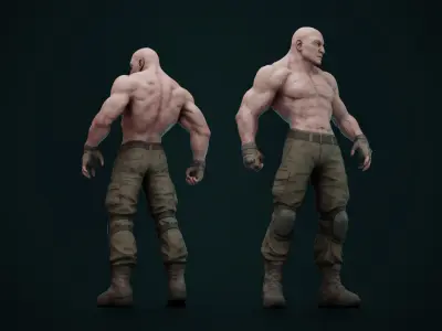 Military Boss Low-poly 3D model