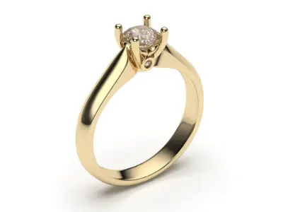 solitaire with ring sizes  8 part S115 3D print model