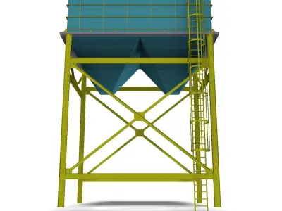 180 ton silo 3D model
