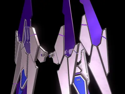 Robot Wings Low-poly 3D model order