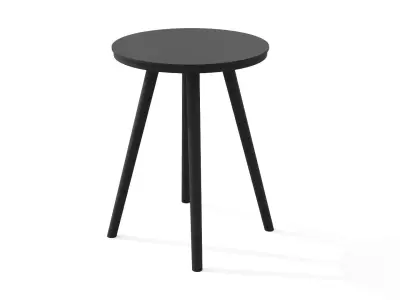 Halden Dark Charcoal Round Side Table Low-poly 3D model
