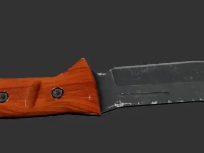 Combat Knife Free low-poly 3D model shop