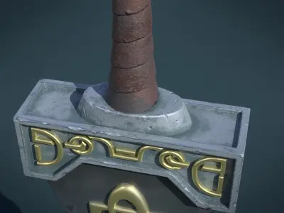 Fantasy Sword pbr Low-poly 3D model order