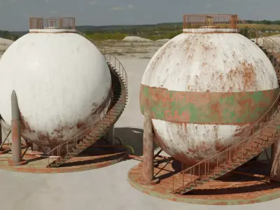 Sphere tank 3D Model Pack purchase