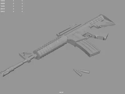 M4 Carbine army weapon Shoot Gun PUBG 3D model
