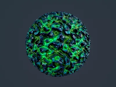 Sci-fi Alien Creature Environment Seamless PBR Texture 09 Texture