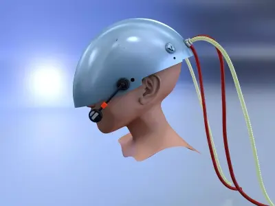 Shell Silver Helmet 3D model