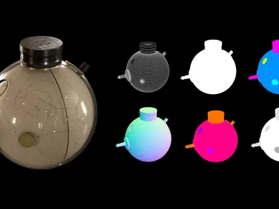 Suyoz Salyut Navigation Free low-poly 3D model