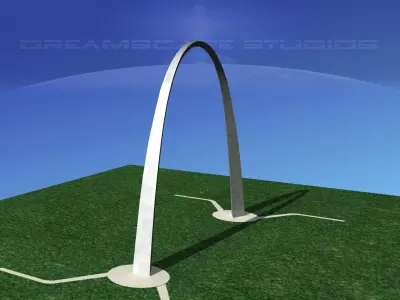 Gateway Arch  Low-poly 3D model