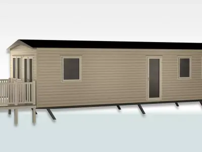 Static Caravan ABI SUMMERHOUSE Style UK Mobile Home Trailer Low-poly 3D model
