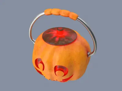 Jack-o-Lantern Laughface Bucket 3D model