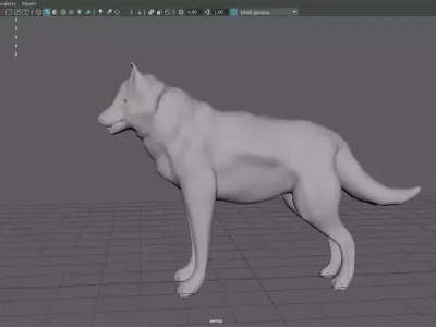 WolfObj dog Free low-poly 3D model