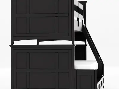 Magnussen Home Bennett Black Bunk Bed 3D model