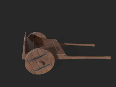 Old Cart Low-poly 3D model purchase