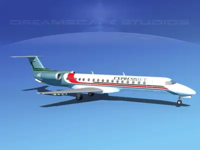 Embraer ERJ-145 ExpressJet 3D model