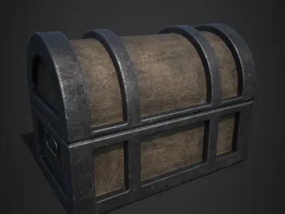 treasure chest  Low-poly 3D model