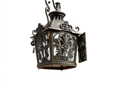 Decorative Vintage Lantern Model Pack Low-poly 3D model