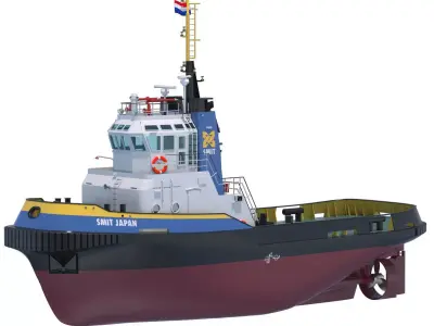 Harbour Tug Smit Japan 3D model