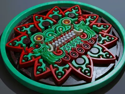 Aztec medallion 3D model