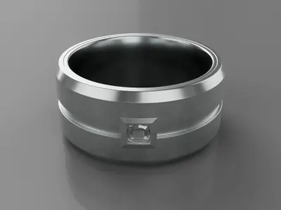 Mens Wedding Band 3D model