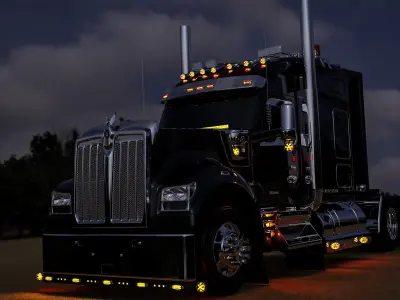 Kenworth W990 Custom 3D Model  3D model