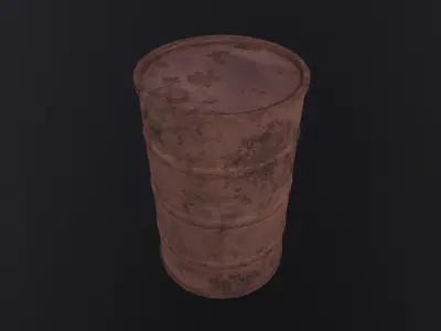 Rusty drum 3D Model Low-poly 3D model