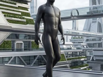Male Full Body Mannequin Rigged For Maya 3D model