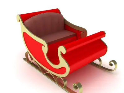 Sleigh santa claus 3D model