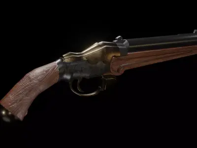 Old gun Low-poly 3D model purchase