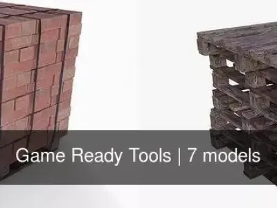 Game Ready Tools can of spray paint 3D Model Pack