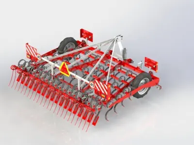 WG 0020 - Tine harrow 300 3D model