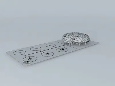 Hangar ice rink Free 3D model