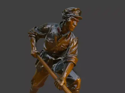 Military sculpture warrior  military battle war hero  soldier 3D print model 5