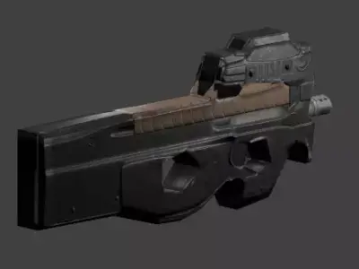 P90-weapon gun Low-poly 3D model