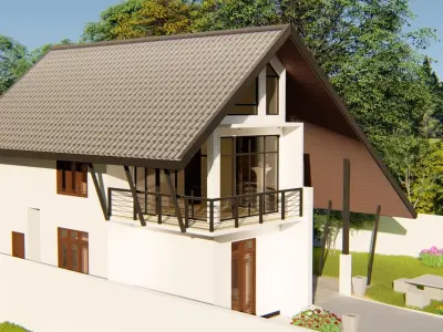 Private Family Cottage 3D model