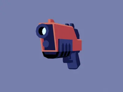 Toony Series - Stylized SciFi Gun Free low-poly 3D model